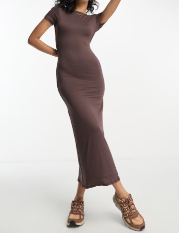 Rochie midi ASOS, maro