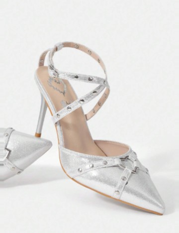 Pantofi cu toc Shein, gri