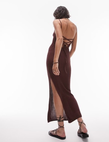 Rochie midi Topshop, maro