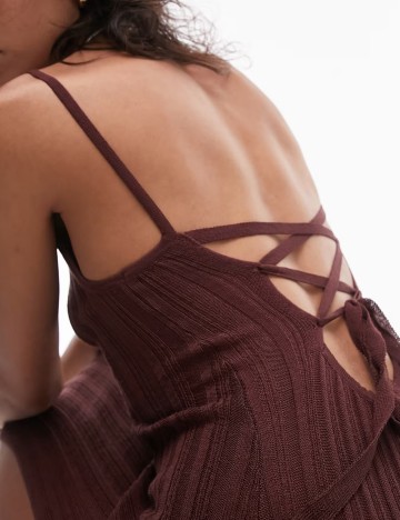 Rochie midi Topshop, maro