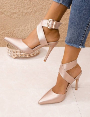 Pantofi cu toc Shein, roz
