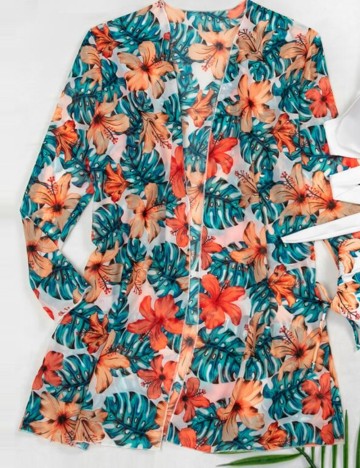 Cardigan de plajă Shein, mix culori