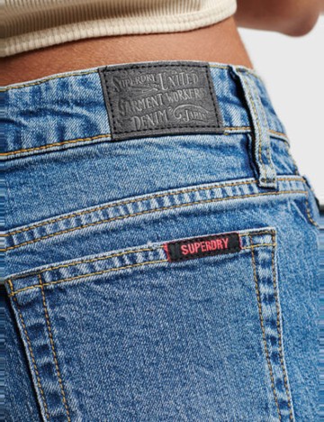Pantaloni scurți de blugi Superdry, albastru