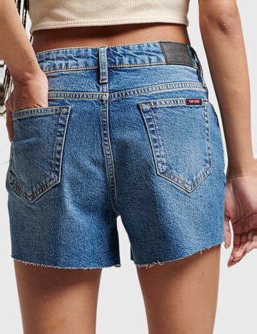Pantaloni scurți de blugi Superdry, albastru