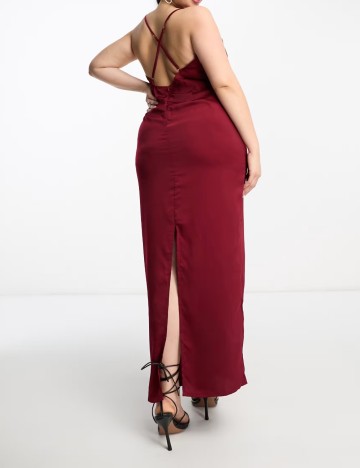 Rochie maxi NAANAA, vișiniu