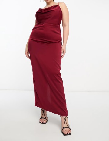 Rochie maxi NAANAA, vișiniu