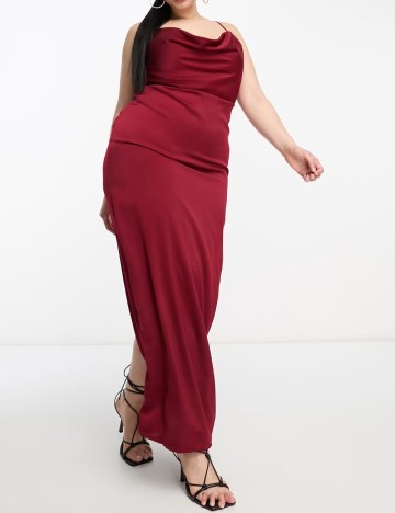 Rochie maxi NAANAA, vișiniu