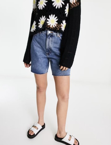 Pantaloni scurți de blugi Monki, albastru