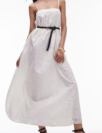 Rochie maxi Topshop, alb