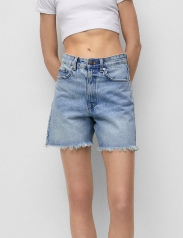 Pantaloni scurți de blugi Pull&Bear, albastru
