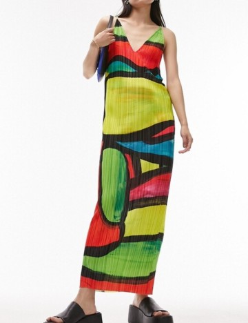 Rochie maxi Topshop, mix culori