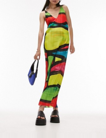 Rochie maxi Topshop, mix culori