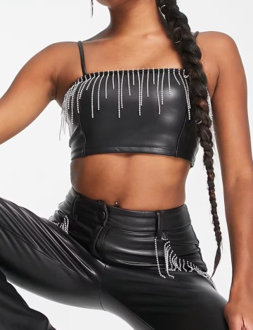 Top Miss Selfridge, negru