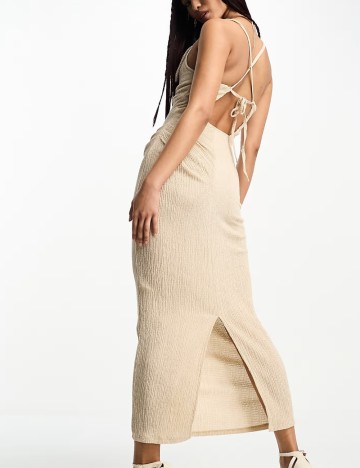 Rochie maxi ASOS, bej