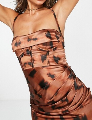 Rochie midi ASOS, mix culori