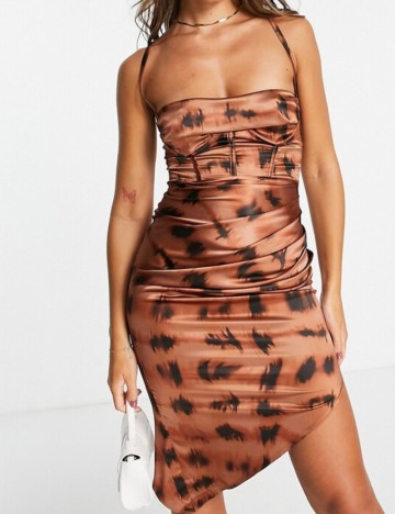 Rochie midi ASOS, mix culori