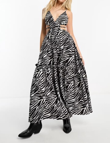 Rochie maxi Miss Selfridge, mix culori