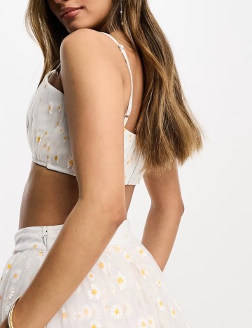 Top Lace & Beads, alb