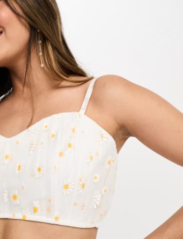 Top Lace & Beads, alb