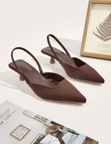 Pantofi cu toc Shein, maro