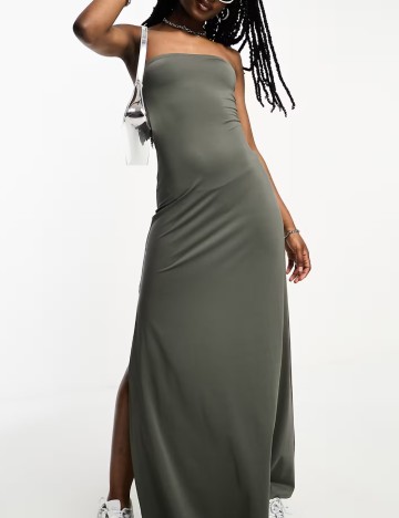 Rochie maxi WEEKDAY, gri
