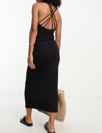 Rochie midi ASOS, negru