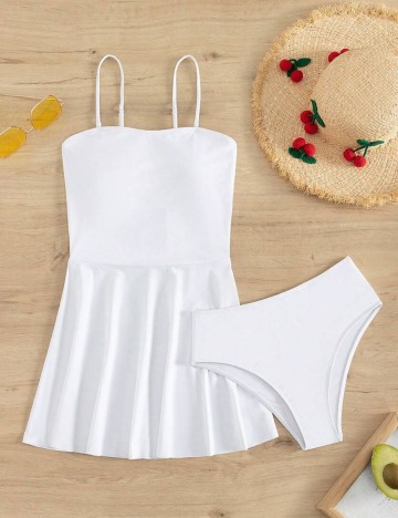 Costum de baie Shein, alb
