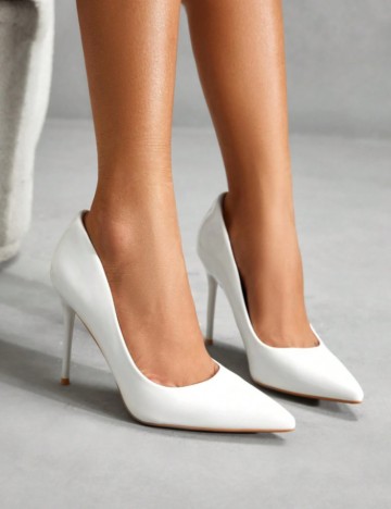 Pantofi cu toc Shein, alb