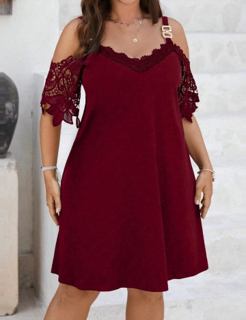 Rochie mini Shein Curve+, vișiniu