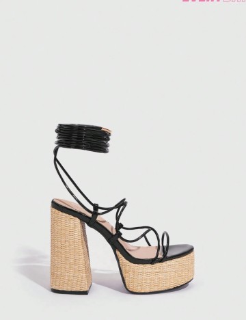 Sandale Cu Toc Shein, negru