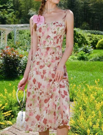Rochie midi Shein, mix culori