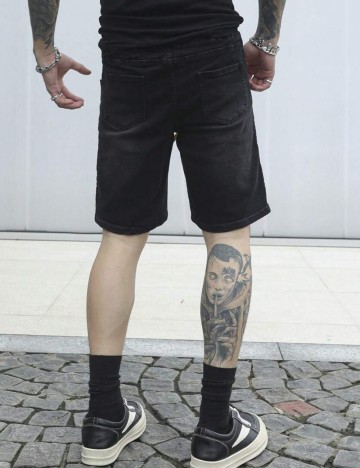 Pantaloni scurți de blugi Shein, negru