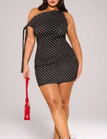 Rochie mini Shein Curve+, negru