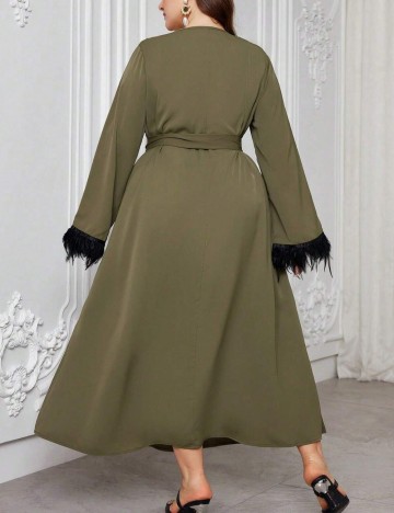 Rochie maxi Shein Curve+, verde