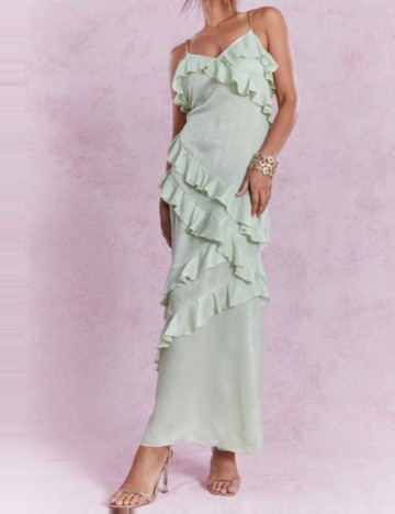 Rochie maxi Missguided by Shein, verde