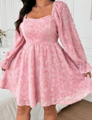 Rochie mini Shein Curve+, roz