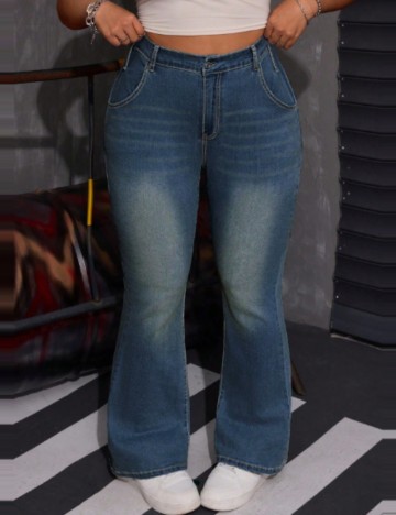 Jeans Shein Curve+, albastru