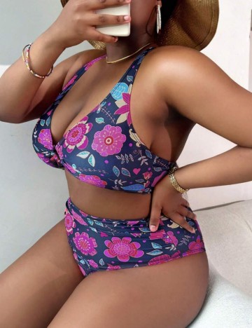 Costum de baie Shein Curve+, mix culori