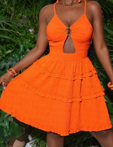 Rochie mini Shein, portocaliu