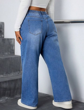 Jeans Shein Curve+, albastru