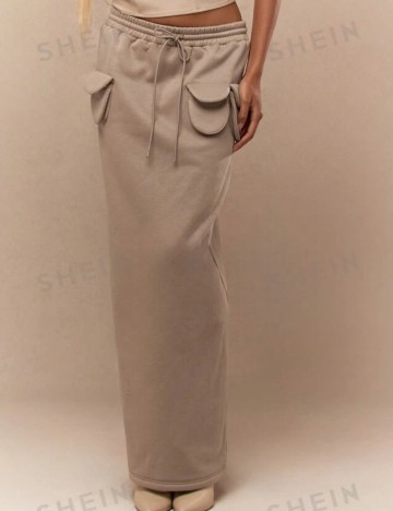 Fustă maxi Missguided by Shein, maro