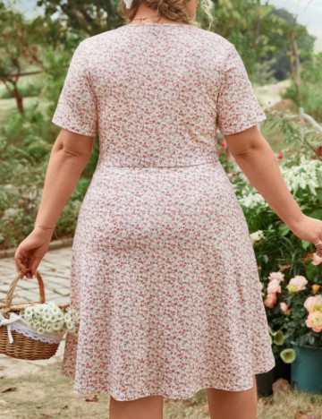 Rochie mini Shein Curve+, mix culori