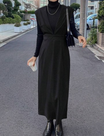 Rochie maxi FRIFUL by SHEIN, negru