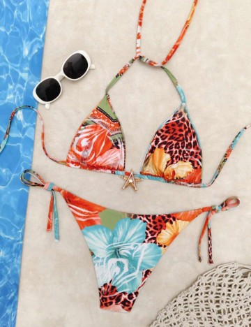 Costum de baie Shein, mix culori