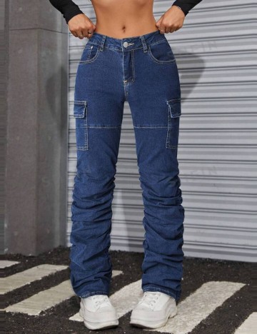 Jeans Shein, albastru