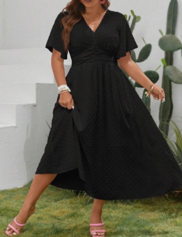 Rochie midi Shein Curve+, bej