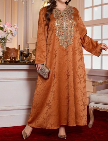 Rochie maxi Shein, cărămiziu