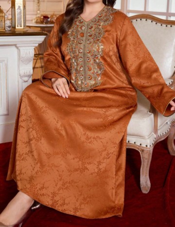 Rochie maxi Shein, cărămiziu