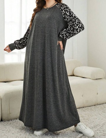 Rochie maxi Shein Curve+, mix culori