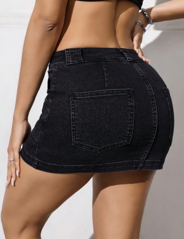 Fustă Pantalon Shein, negru